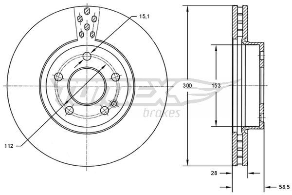 TOMEX Brakes TX 72-31 Brake Disc