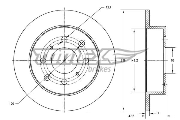 TOMEX Brakes TX 72-32 Brake Disc