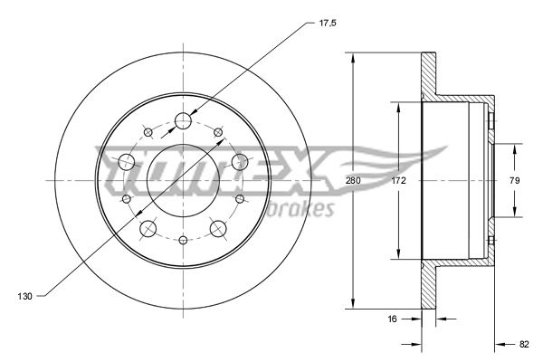 TOMEX Brakes TX 72-35 Brake Disc