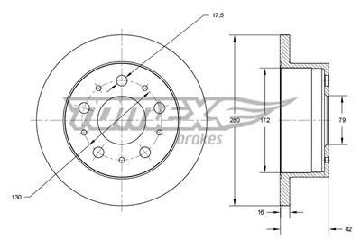 Brake Disc TOMEX Brakes TX 72-35