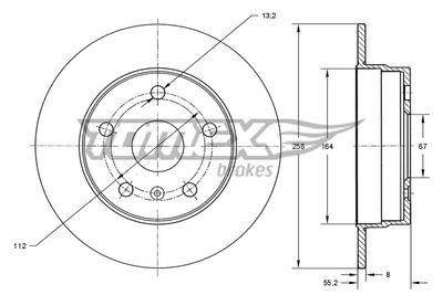 Brake Disc TOMEX Brakes TX 72-43