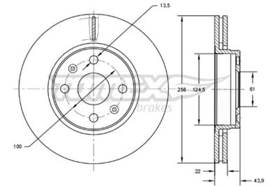 Brake Disc TOMEX Brakes TX 72-52