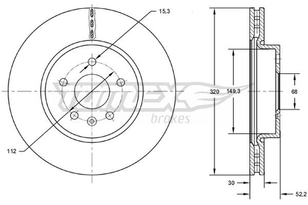 TOMEX Brakes TX 72-56 Brake Disc