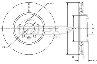 Brake Disc TOMEX Brakes TX 72-56