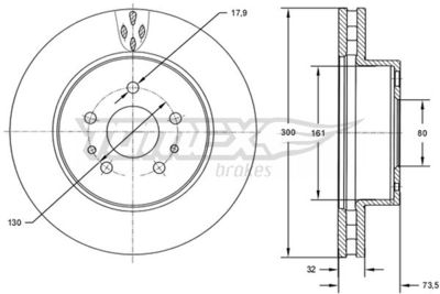 Brake Disc TOMEX Brakes TX 72-57