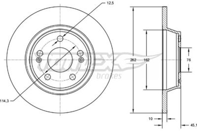 Brake Disc TOMEX Brakes TX 72-58