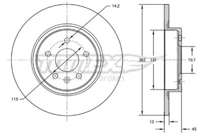 Brake Disc TOMEX Brakes TX 72-59