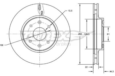 Brake Disc TOMEX Brakes TX 72-60