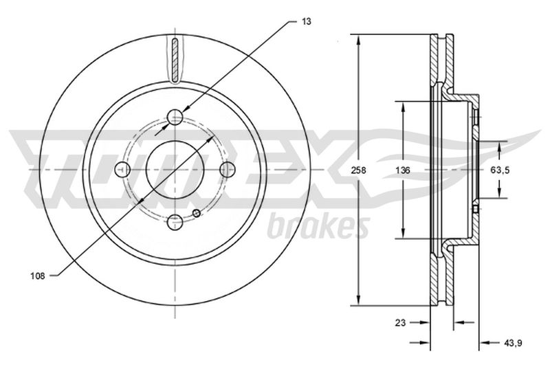 TOMEX Brakes TX 72-66 Brake Disc
