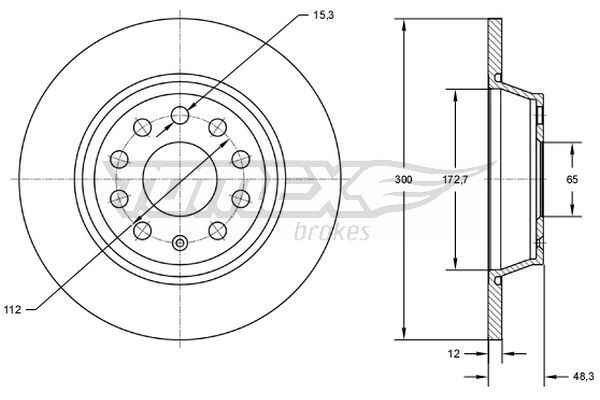 TOMEX Brakes TX 72-69 Brake Disc