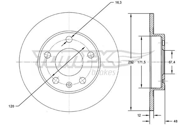 TOMEX Brakes TX 72-70 Brake Disc