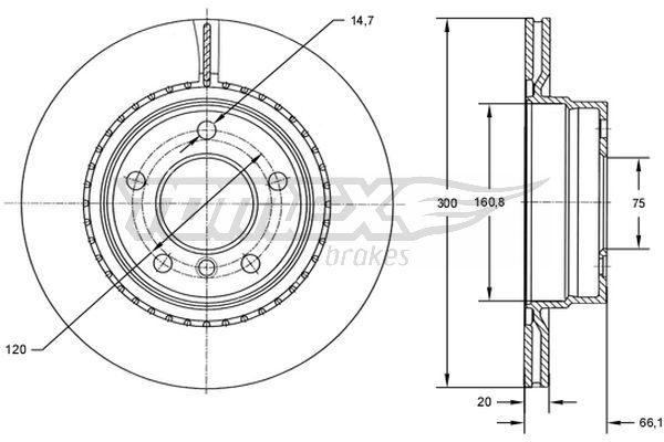 TOMEX Brakes TX 72-72 Brake Disc
