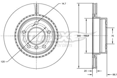 Brake Disc TOMEX Brakes TX 72-72