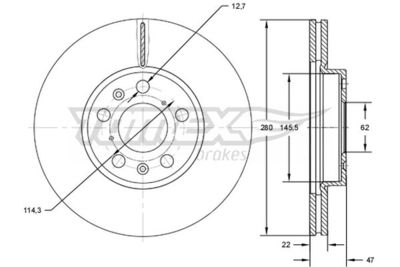 Brake Disc TOMEX Brakes TX 72-73
