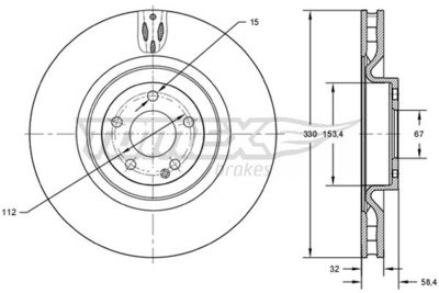 Brake Disc TOMEX Brakes TX 72-75