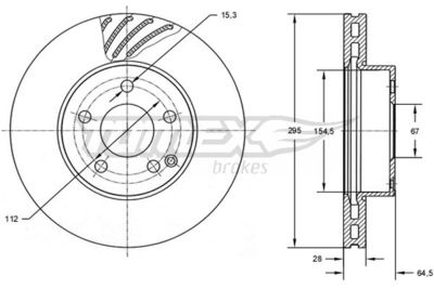 Brake Disc TOMEX Brakes TX 72-76