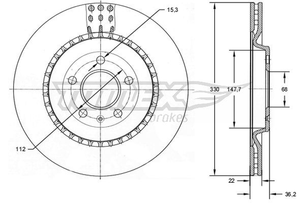TOMEX Brakes TX 72-79 Brake Disc