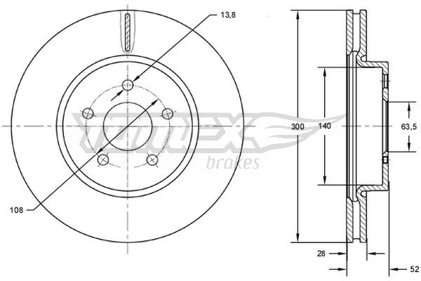 TOMEX Brakes TX 72-80 Brake Disc