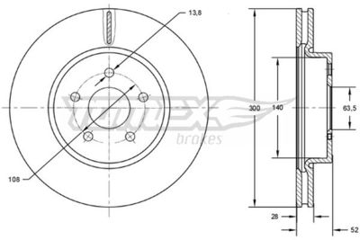 Brake Disc TOMEX Brakes TX 72-80