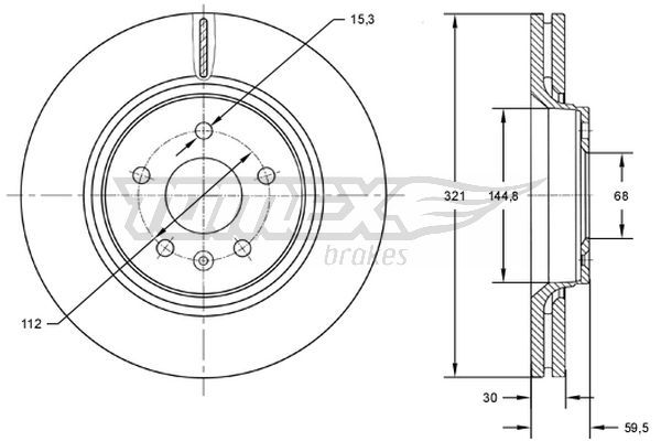 TOMEX Brakes TX 72-81 Brake Disc