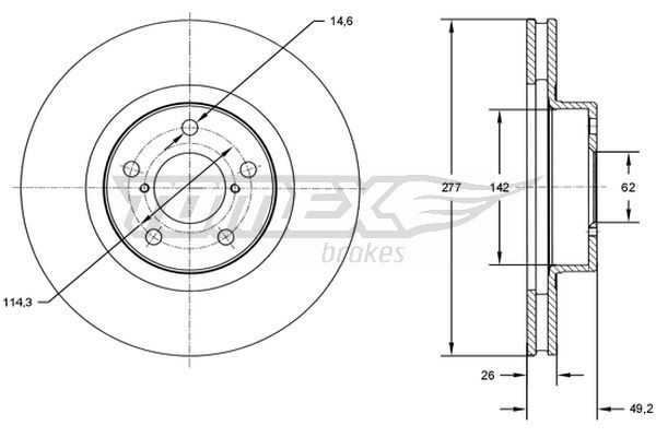 TOMEX Brakes TX 72-83 Brake Disc