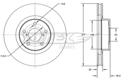Brake Disc TOMEX Brakes TX 72-83