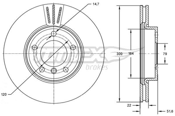 TOMEX Brakes TX 72-85 Brake Disc