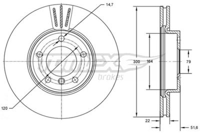 Brake Disc TOMEX Brakes TX 72-85