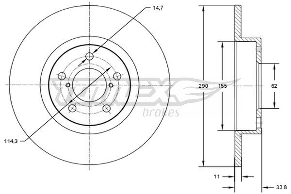 TOMEX Brakes TX 72-86 Brake Disc