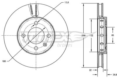 Brake Disc TOMEX Brakes TX 72-87