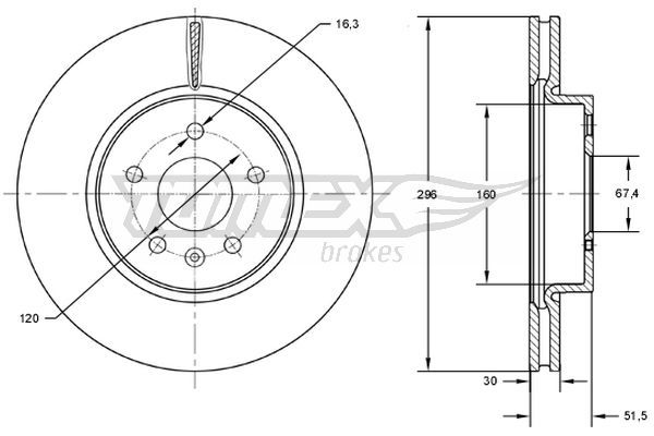 TOMEX Brakes TX 72-88 Brake Disc