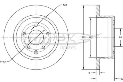 Brake Disc TOMEX Brakes TX 72-89