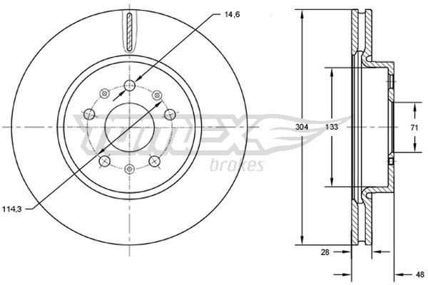 TOMEX Brakes TX 72-93 Brake Disc