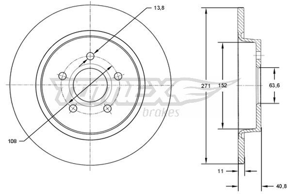 TOMEX Brakes TX 72-98 Brake Disc