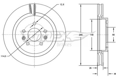 Brake Disc TOMEX Brakes TX 72-99