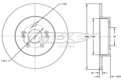 Brake Disc TOMEX Brakes TX 73-05