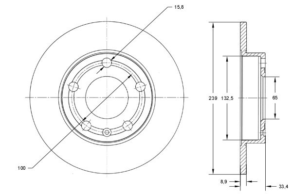 TOMEX Brakes TX 73-06 Brake Disc