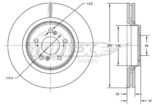 TOMEX Brakes TX 73-07 Brake Disc