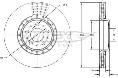 Brake Disc TOMEX Brakes TX 73-09