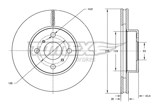 TOMEX Brakes TX 73-26 Brake Disc