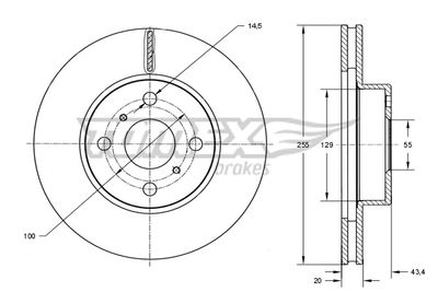 Brake Disc TOMEX Brakes TX 73-26