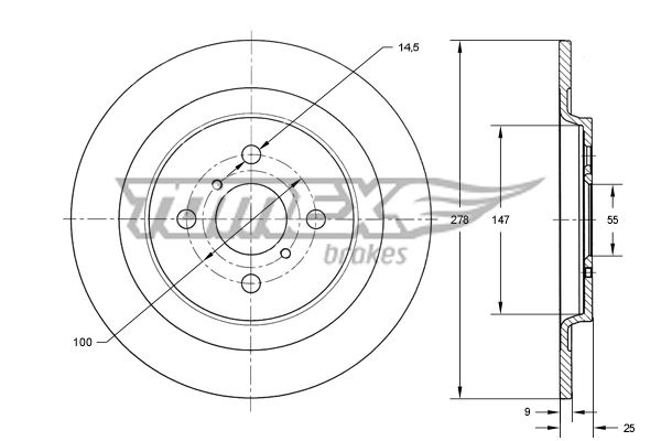 TOMEX Brakes TX 73-27 Brake Disc