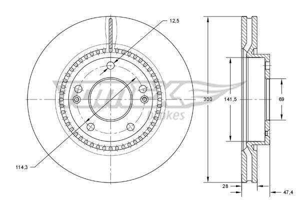 TOMEX Brakes TX 73-31 Brake Disc