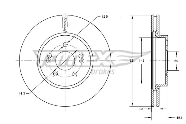 TOMEX Brakes TX 73-32 Brake Disc