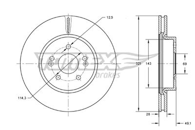Brake Disc TOMEX Brakes TX 73-32