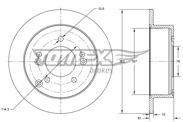TOMEX Brakes TX 73-36 Brake Disc