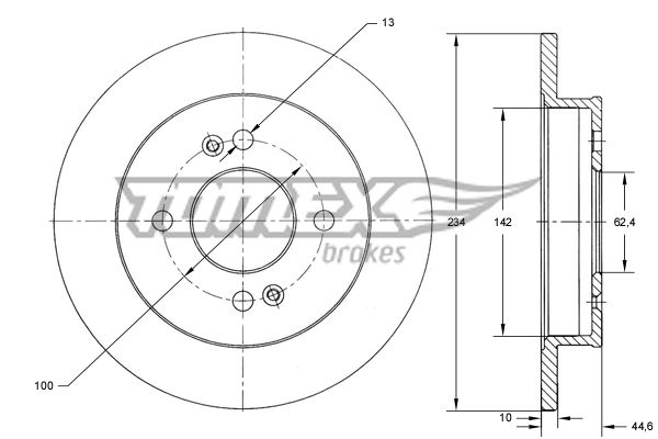 TOMEX Brakes TX 73-38 Brake Disc
