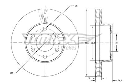 Brake Disc TOMEX Brakes TX 73-39