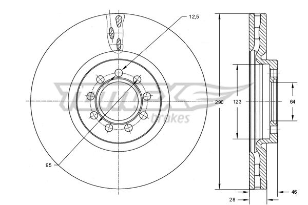 TOMEX Brakes TX 73-40 Brake Disc