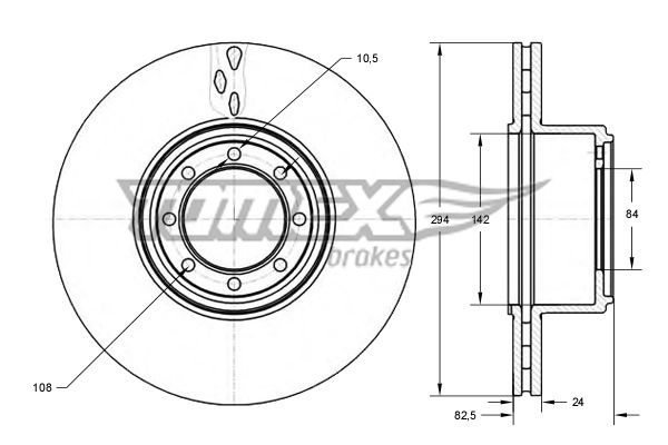 TOMEX Brakes TX 73-42 Brake Disc